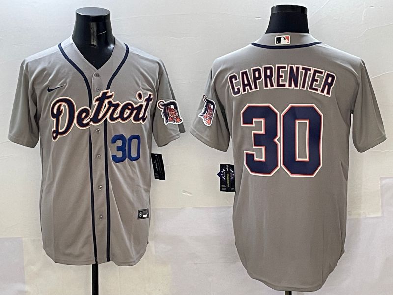 Men Detroit Tigers #30 Caprenter Grey Game Nike 2025 MLB Jersey style 5075